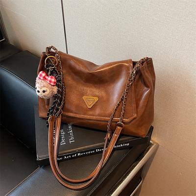 Commuter Large-capacity Bag Women's New Autumn and Winter Fashion Versatile Tote Bag Retro Chain Shoulder Bag