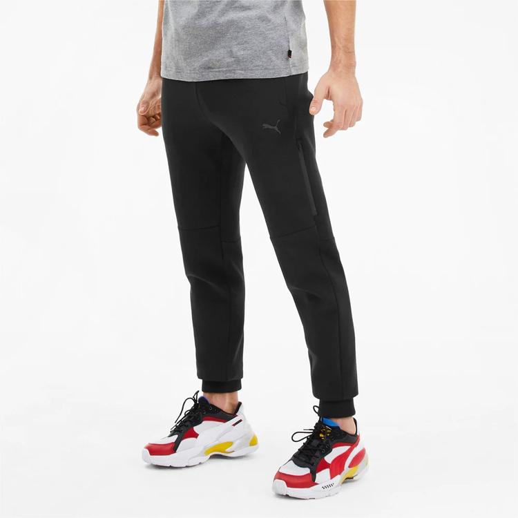 Puma Ferrari Racing Series Casual Knit Cuffed Sports Pants Men bottoms Black 596121-01