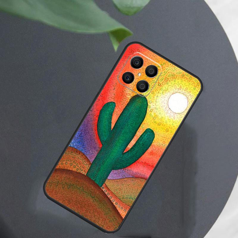 Plant Cactus Case For Huawei Honor 50 70 X7 X8 X9a P40 P30 Lite P50 P20 Pro PSmart Z Nova 5T Back Cover