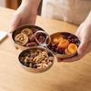 With Handle 3 Section Serving Bowl Multipurpose Snack Dish Modern Stainless Steel Serving Bowl  Bar