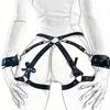 A Set Of Leather Garter Belt Underwear With Handcuffs Plus Size Women Body Lingerie s Bdsm Ultra Sexy Leg Band Erotic Accessorie