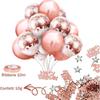 Rose Gold Rose Gold Balloon Set 2M Rain Silk Tablecloth Birthday Party Supplies Birthday Confetti Sequins