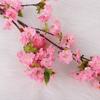 Long Artificial Cherry Blossom with Leaves Fake Flower Silk Cherry Blossoms Branch  Home Decoration