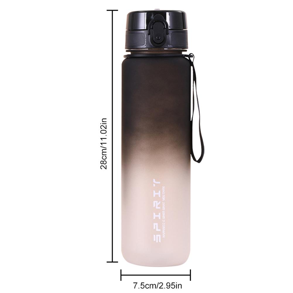 0.5L/0.75L/1L Sports Water Bottle High Capacity Plastic Fitness Portable Leakproof Drinking Bottle Camping Hiking Sports Cups