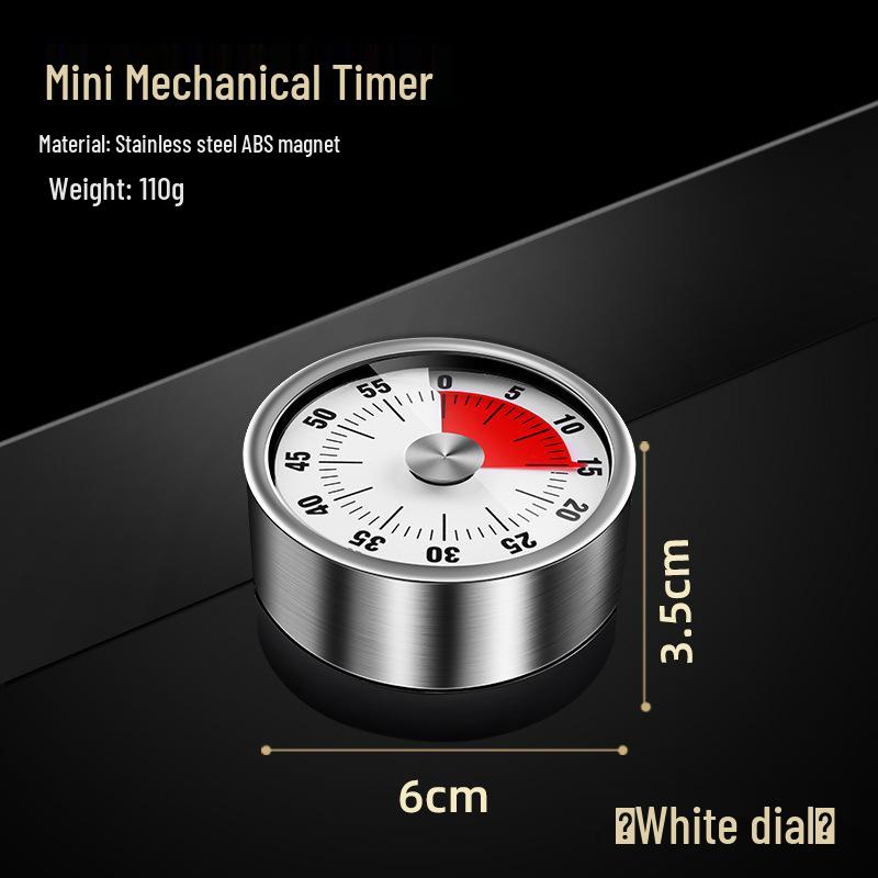 Magnetic Stainless Steel Countdown Timer: Kitchen & Student Time Management Tool with Alarm.
