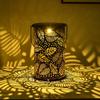 2026 New Solar Waterproof Iron Hollow Lantern Outdoor Hanging Ambient Light for Lawn Garden Villa Patio Yard Decoration