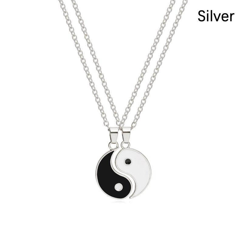 

Ожерелье из рыбы Тай Чи Инь Ян серебряный