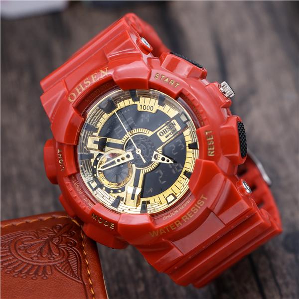 red waterproof watch
