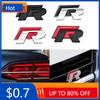 KIR3   VW New 3D Metal Logo R Emblem Car  Front Grill Badge Rear Trunk Sticker For Volkswagen VW  Golf 4 5 6 7 Polo Touareg Passat Tigu