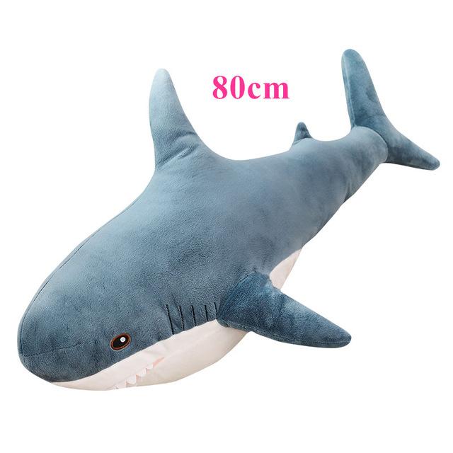 140Cm Giant Big Funny Soft Bite Shark Plush Toy Stuffed Cute Animal Reading Pillow Appease Cushion Doll Gift For Children Baby