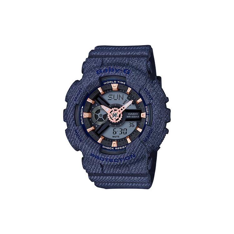 CASIO Women s BABY-G Gray Watch BA-110DE-2A1 BA-110DE-2A1 Macaron Dark Blue Strap