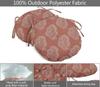 Vargottam Indoor Outdoor Round Bistro Chair Cushions Block Print 15-Inch Bistro Chair Pads Waterproof Seat Chair Cushion For Home