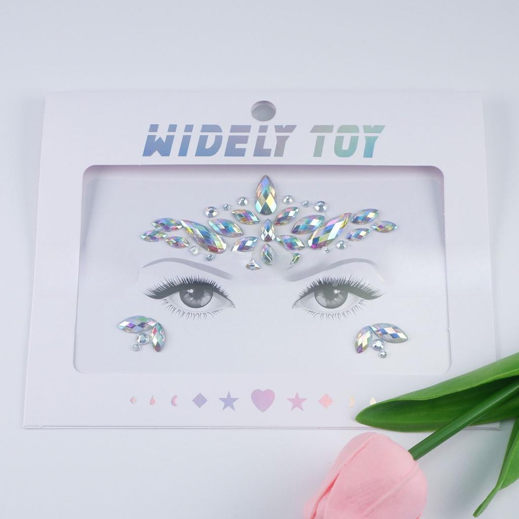 Crystal Tattoo Sticker Glitter Eyeliner Eyebrow Makeup Face Eyes Diamond Temporary Tattoo Rock Rhinestone 3D Eyeliner Stickers