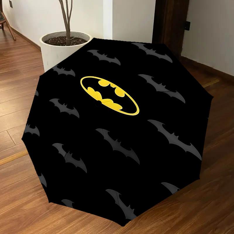 1PC Warner Batman logo Automatic Open/Close Umbrella with Windproof, 96-Rib Sturdy Canopy, Durable Ribs1313A