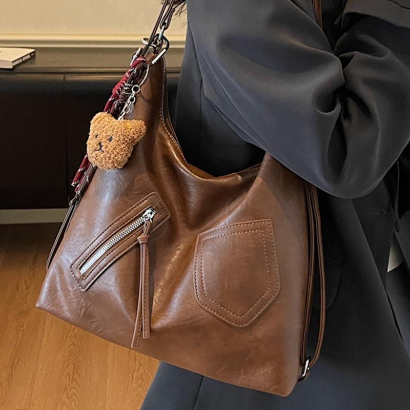 Handtasche mit großem Fassungsvermögen Damen Herbst neu Nische lässige Achseltasche Pendler Schulterrucksack