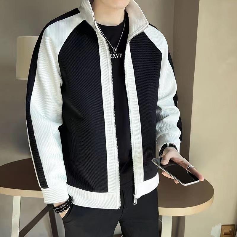 Spring New Three-bar Design Casual Jacket Men's Korean Style Trendy Handsome Student Jacket Men's Spring and Autumn