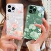 Rose Pink Flower Cluster For IPhone 16 Pro Max 15 Pro 14 13 12 Mini 11 XS Max XR 7 8 Plu SE 2022 Tempered Glass Phone Case