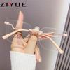 High-End Gold Rimless Glasses for Women: No Makeup Look, Creative Decoration, Internet Style
