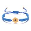 Adjustable Colorful Woven Daisy Bracelet for Men And Women Handmade Sunflower Bracelet for Couples Best Friends Graduation Gift