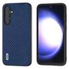 ABEEL For Samsung Galaxy S23 FE Leather Coated PC+TPU Case Carbon Fiber Texture Phone Cover