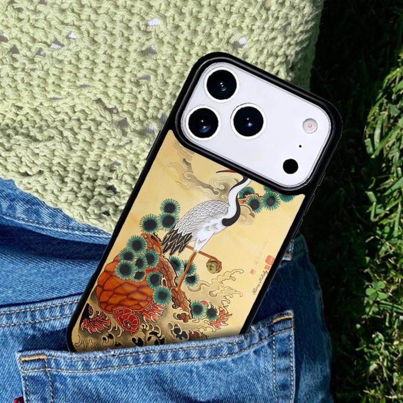 Red-crowned Crane Bird Soft Phone Case For iPhone 17 AIR 16 Pro Max 15 14 Pro 11 12 13 Shockproof Silicone Cover