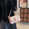 Pink Bow Underarm Bag Women's Summer New Sweet Niche Shoulder Bag Textured Messenger Bag