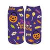 Funny 3D Printing Halloween Pumpkin Castle Short Ankle Socks Horror Theme Role Playing Couple Socks Halloween Gift