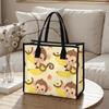 Cute Monkey Print Tote Bag Casual Lightweight Handbag for Daily Shopping Travel Use