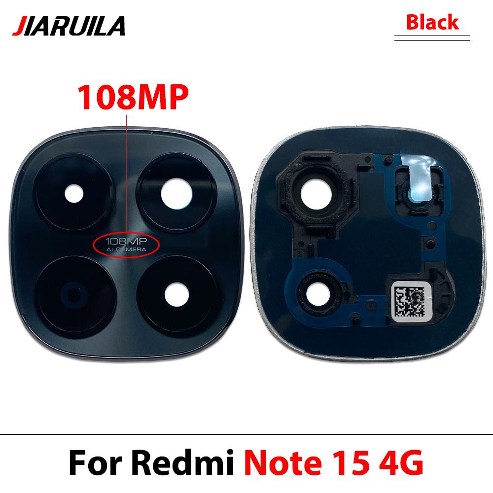 1Pcs Black Rear Back Camera Glass Lens With Frame For Xiaomi Redmi Note 11 Pro 1G 1G Note 11 1G Camera Glass With Adhesive