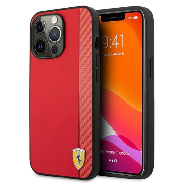 Ferrari Fesaxhcp13Xre Iphone 13 Pro Max6,7 Czerwony/Red Hardcase On Track Carbon Stripe