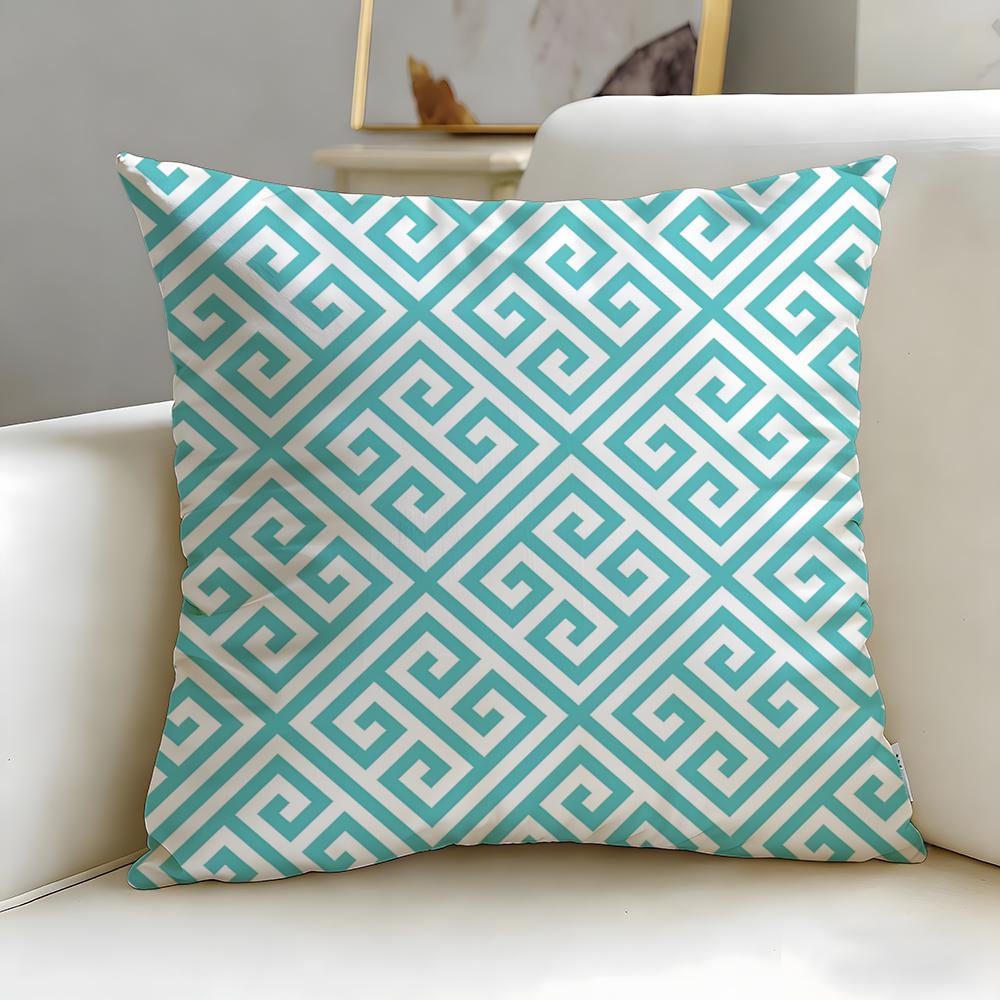 Mosaic Pattern Cushion Cover Soft  EasyWash Pillow Case  Versatile for Couch Bed Travel and Office