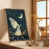 Ethereal Green Witch Ethereal Luna Moth Mystical Forest Witches Moon Poster Canvas Painting Wall Pictures Home Living Room Decor