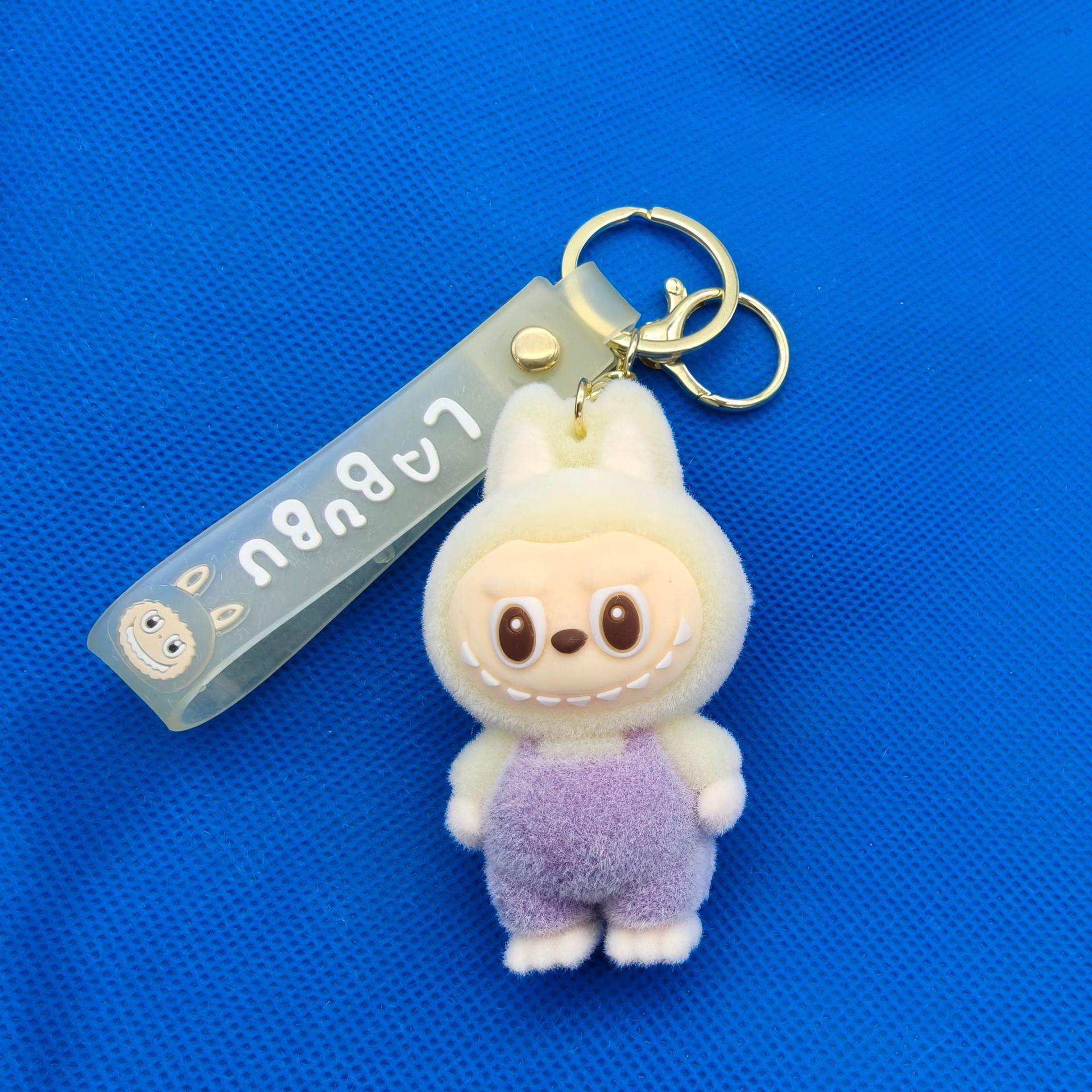 

Лабубу Лабубу Брелок Мультяшная Кукла с Выступающими Зубами Подвеска для Рюкзака Трансграничная Плюшевая Кукла фиолетовый