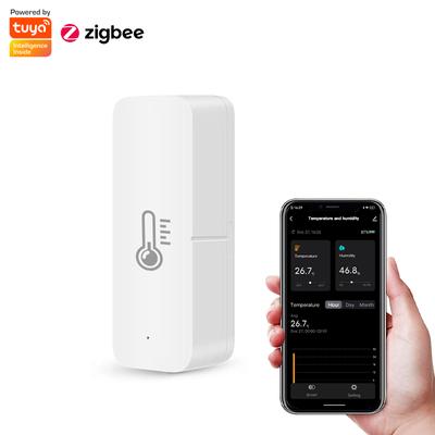 Tuya Zigbee Temperature Humidity Sensor Indoor Home Humidity Meter PP Monitoring Alexa Google Home Voice Assistant