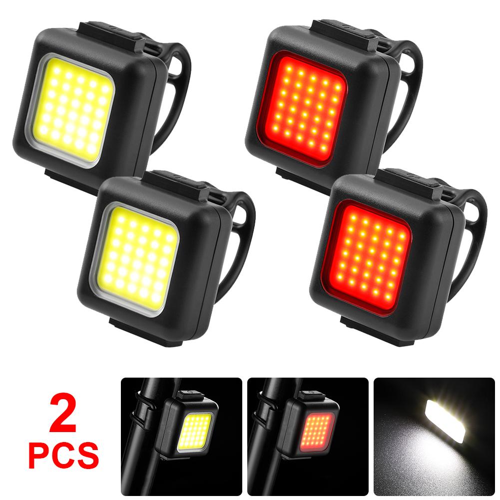 

COB LED Fahrradscheinwerfer Rücklichter 130LM/80LM Typ-C USB Wiederaufladbar (Я знаю