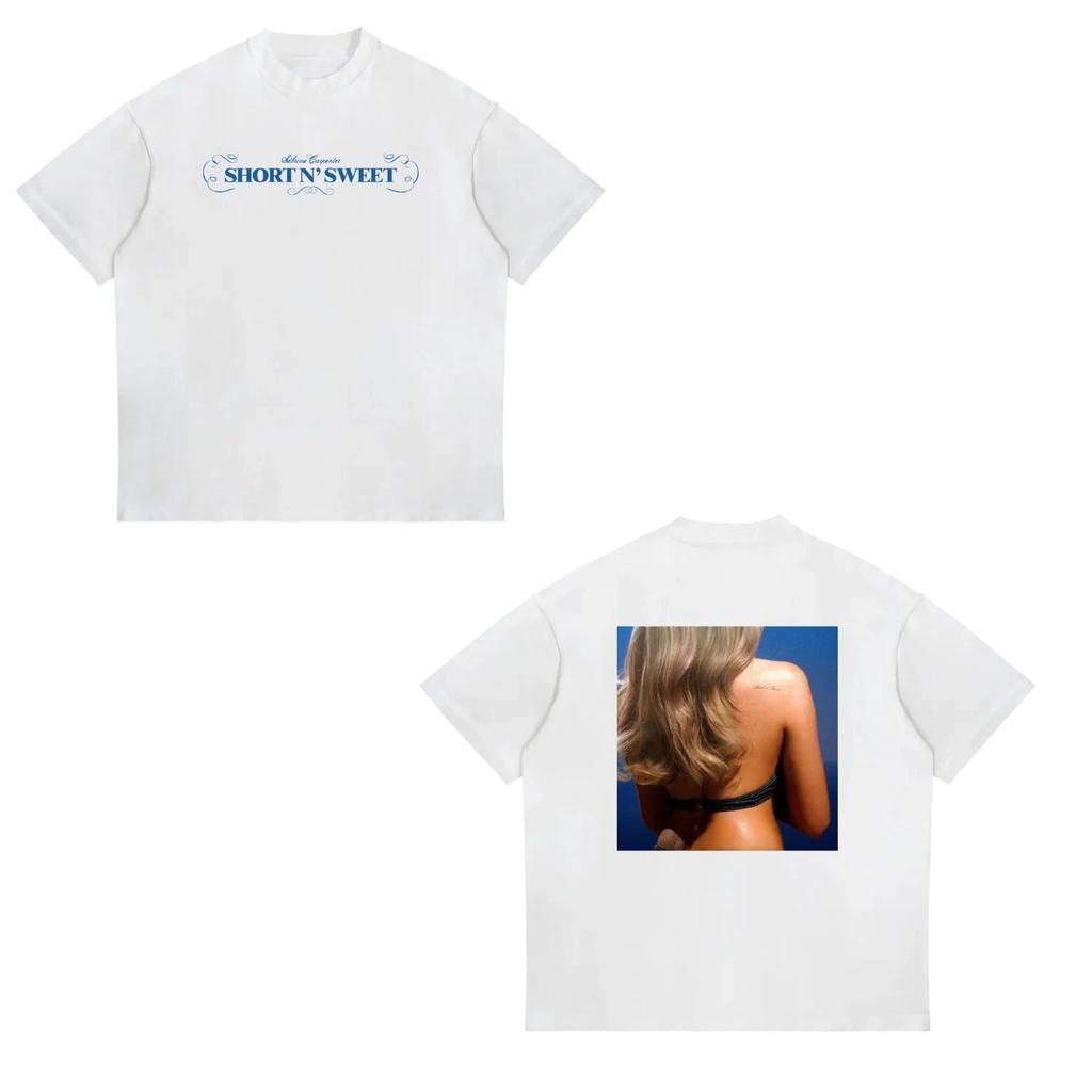 Sabrina Carpenter Concert Printed TShirt Fashion Y2k Shortsleeved Street Casual Loose Tops Vintage Hip Pop Clothing Unisex