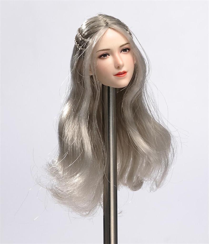 scale head beautiful woman head carving figure girl fits female action figure 1/6 sculpt, head, carving, 12-inch