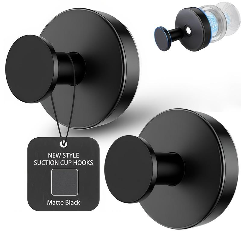 2PCS Powerful Suction Cup Stainless Steel 304 Hook for Bathrooms and Kitchens, Vacuum Technology for Wall Hooks, 14.99 Lbs
