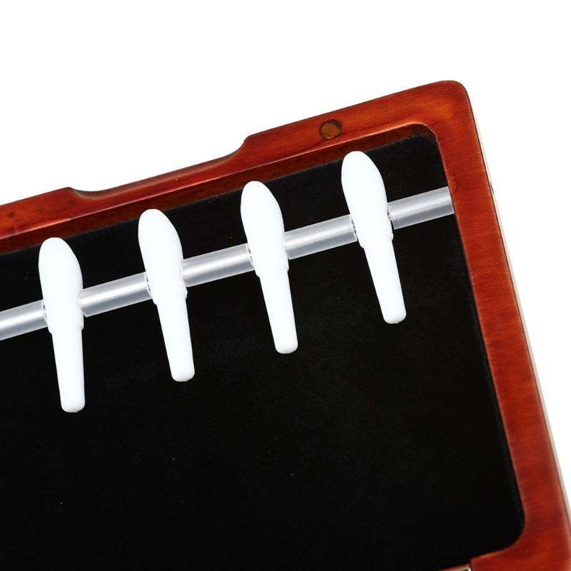 Portable Bassoon Reed Organizer Case Portable Wood Storage Box Reed Holder Protective Case Wood Texture for 5 Reed