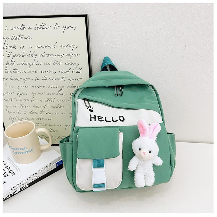 Cute Rabbit Design School Backpack For Girls Breathable Fabric Spacious And Fun