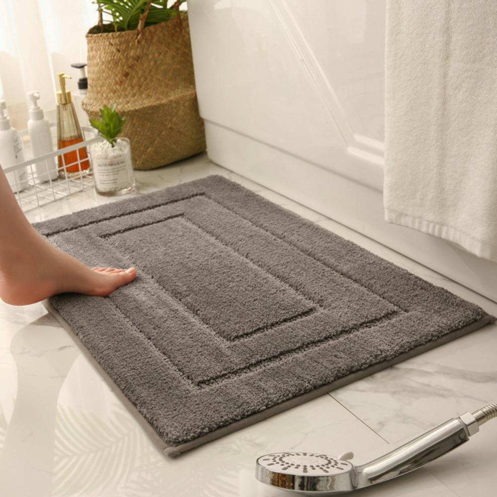 Print Sponge Bathroom Cashmere Thickening Mat Bath Non-slip Carpets In Wash Basin Bathtub  Floor Rug Shower Room Doormat Memory Foam 3D Pad