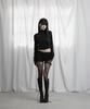 ETRE AU SOMMET Snap Front Crop Top (Black)