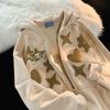Retro Letter Embroidered Hooded Cardigan: Thick, Plus-Size Velvet Sweater for Couples
