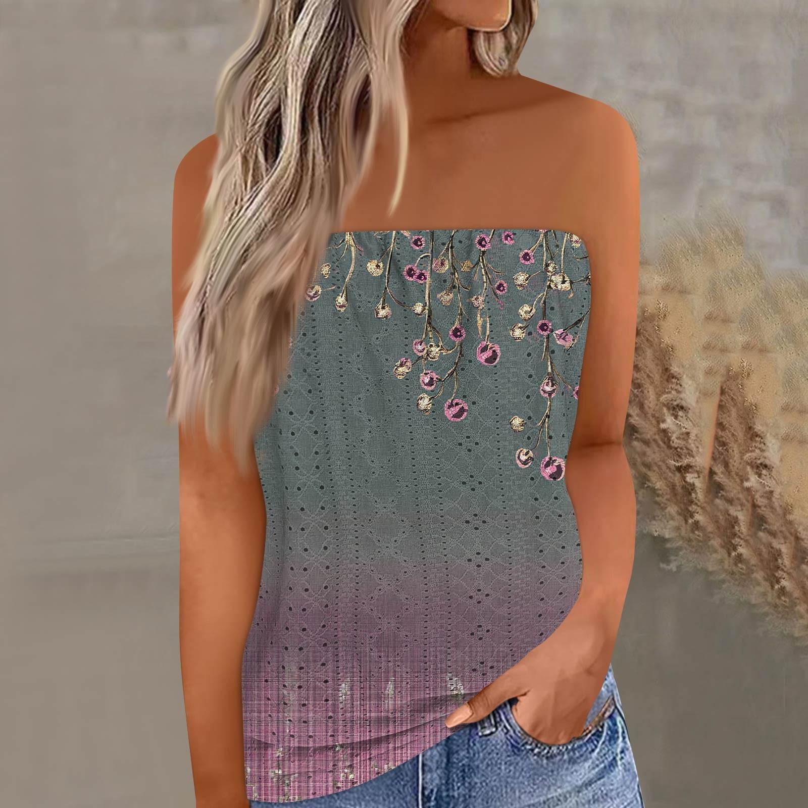 

Укороченные топы для женщин, сексуальные летние майки-трубы без рукавов с принтом, майка-рубашка, жилет XXL фиолетовый