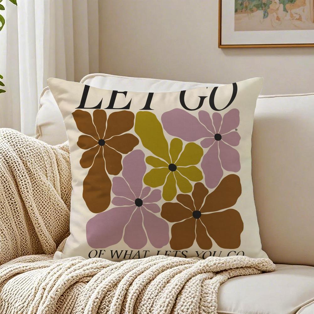 Decorative Botanical Print Cushion Cover Pillowcase Antidustmite Living Room Sofa Decor Cushion Room