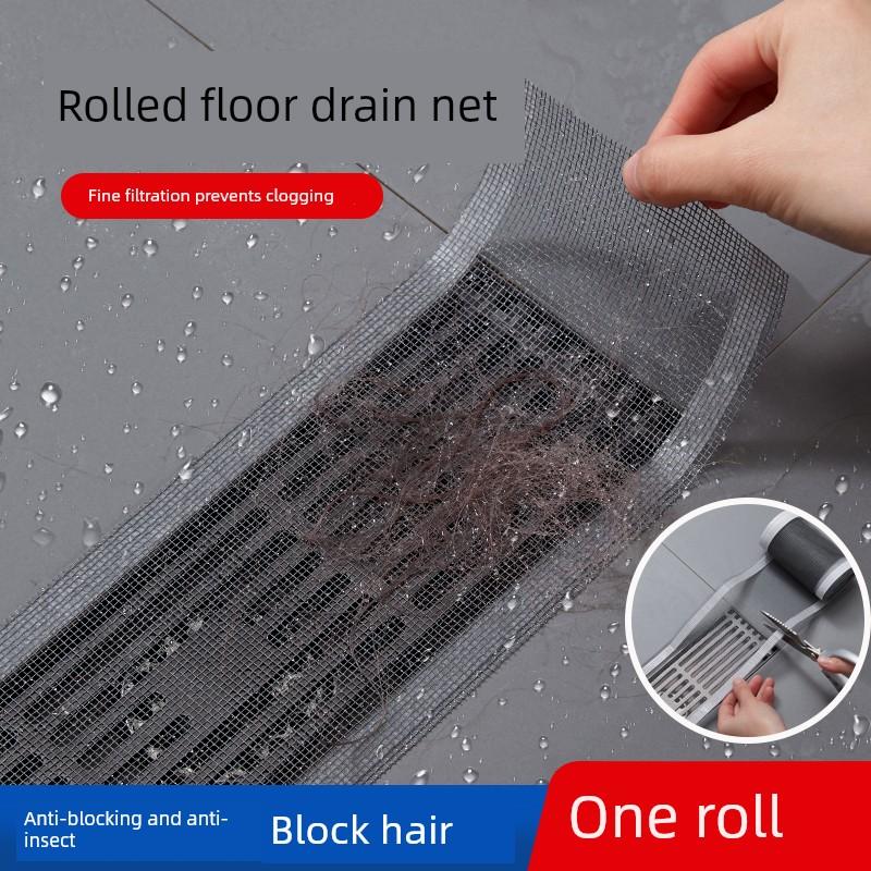 Striscia Filtro Scarico Rettangolare, Monouso, Anti-Insetti, per Bagno e WC, Blocca Capelli, Adesivo per Scarico Confezionato in Rotolo
