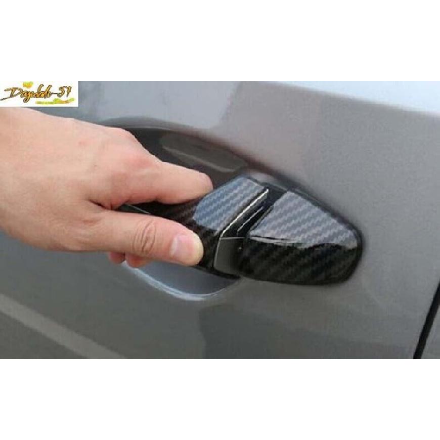Carbon Fiber Abs Exterior Outside Door Handle Cover Trim For Kia Forte -