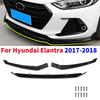 Glänzendes Schwarzes Auto Frontstoßstangenlippe Unterer Spoiler Splitter ABS Stoßstangenlippe Karosseriekit Für Hyundai Elantra 2017-2018