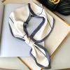 Women Skinny Neck Scarf  Luxury Brand Shawls Wraps Black Pink Small Office Hairband Neckerchief Foulard Scarves Ladies