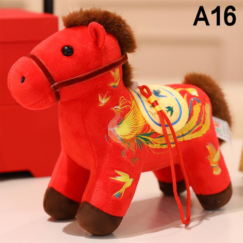 Horse Key Chain Mini Horse Pendant Keychain Plush Toy Horse Gift Set For Good Luck Home Decor Cute Chinese Zodiac Ornament